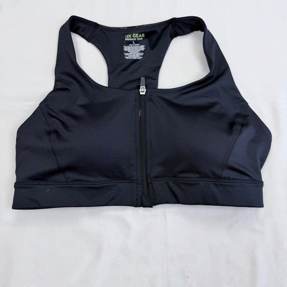 tek gear Other - Tek Gear Black Zip-Front Sports Bra